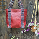 The Wanderer Tote - Pomegranate Leather