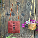 Moon Phase Medicine Bag - Pomegranate