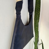 Rango Purse - Navy and Blue White Stripes