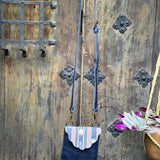 Scallop Bag - Navy and Rosa weaving