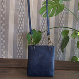 Scallop Bag - Navy and Rosa weaving