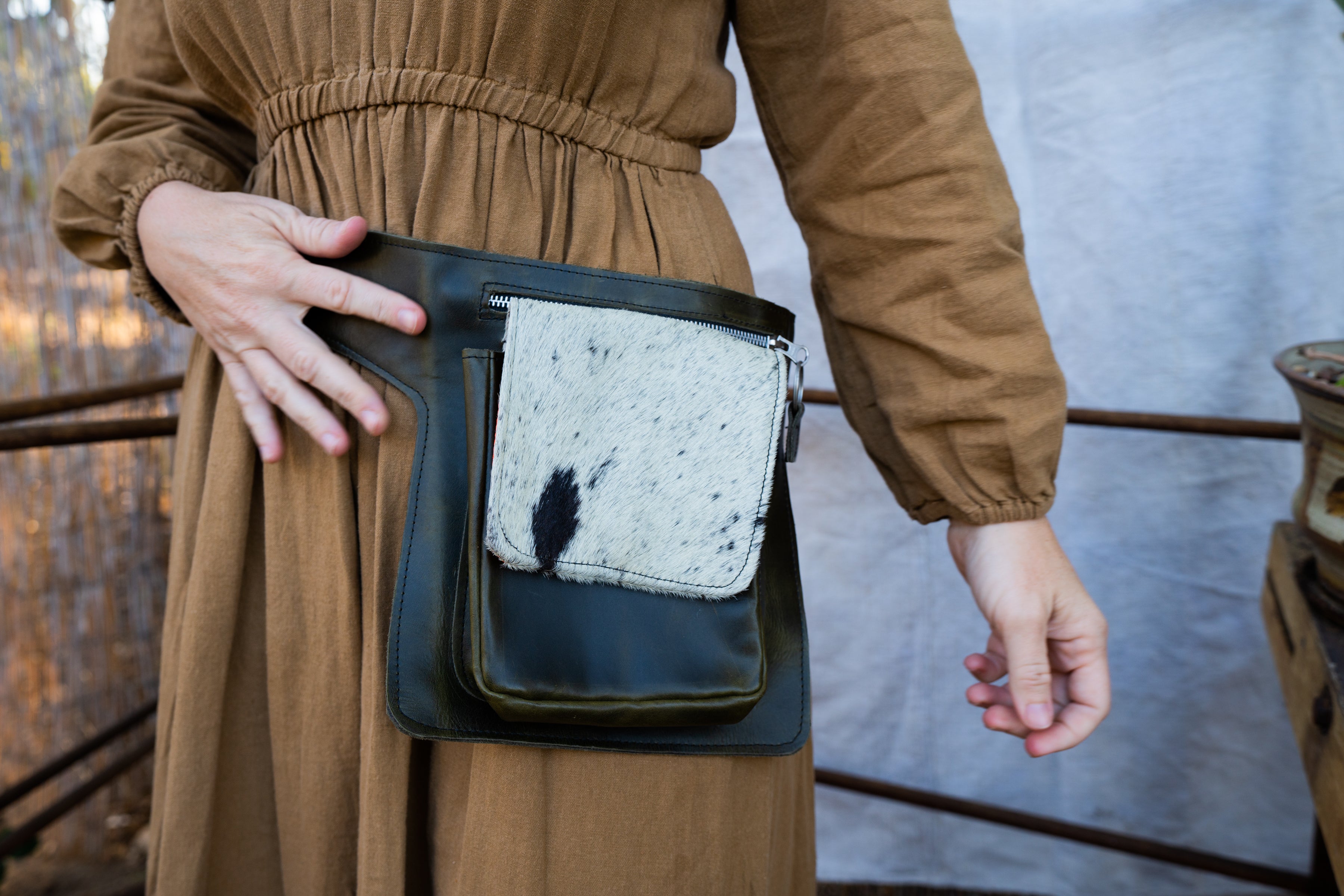 Hair on Hide Awabal Satchel - IXCHELTRIANGLE